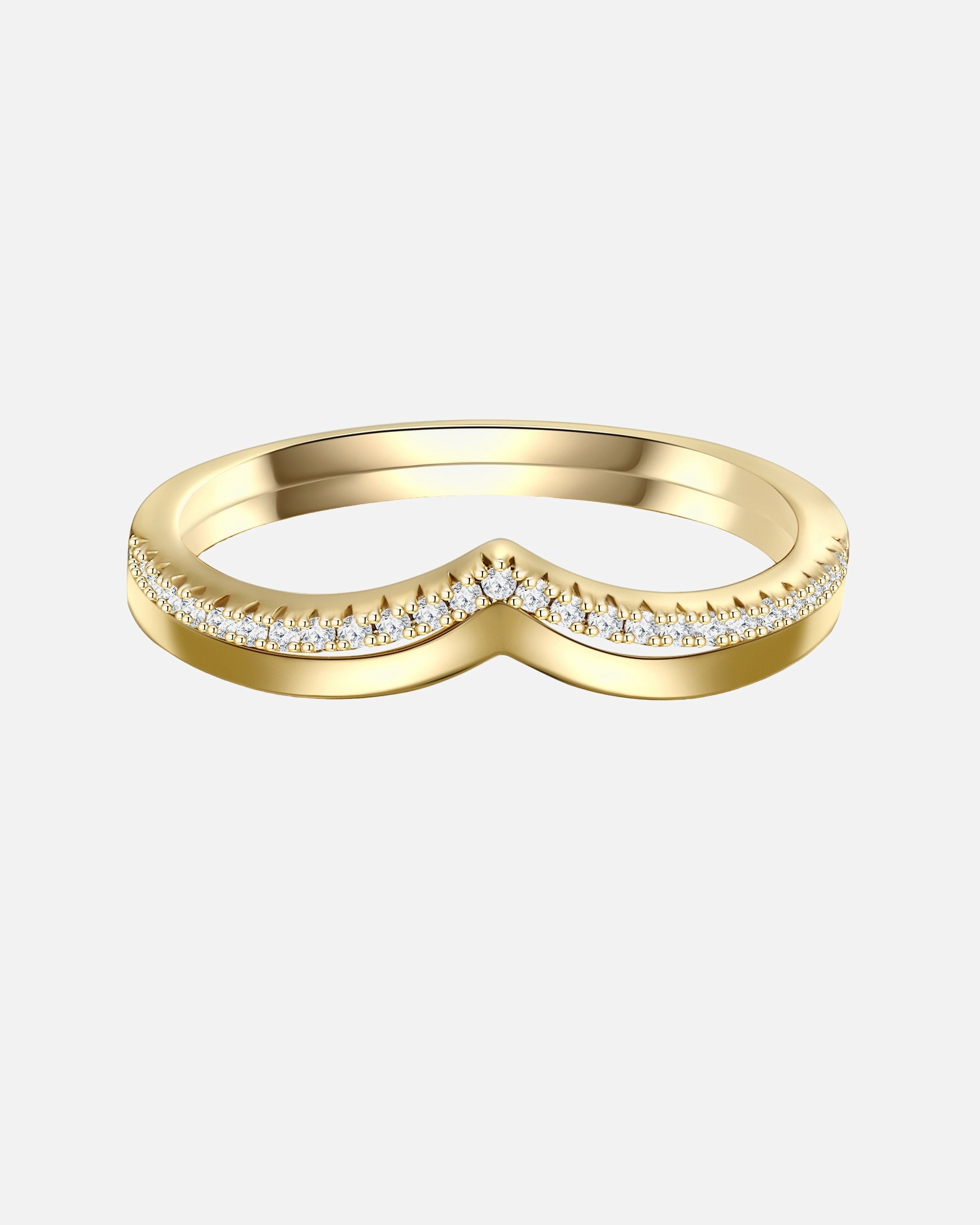 Ring für Weiblich Glanzstücke München Ring aus Sterling Silber in gelbgold mit Zirkonia 48