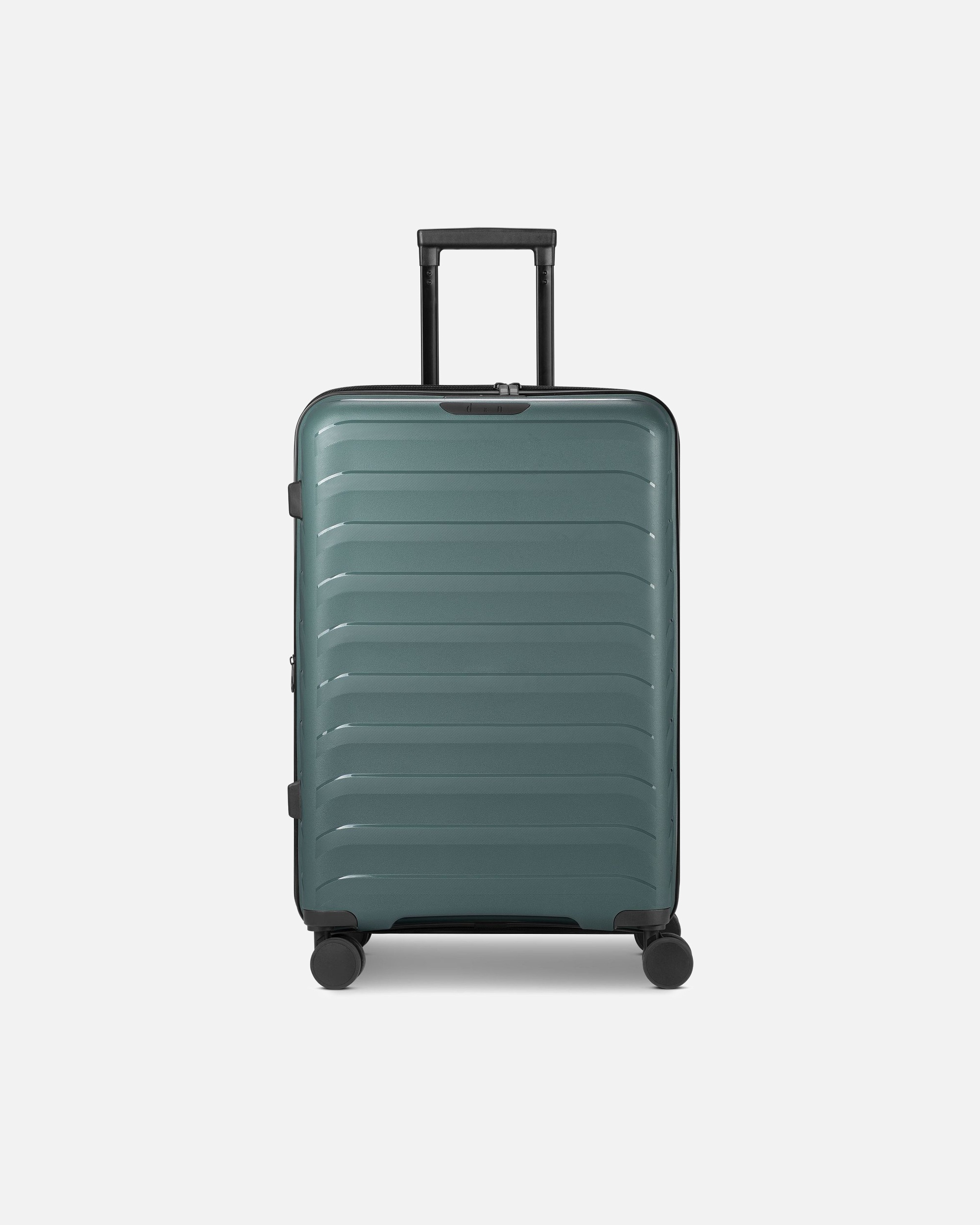 Koffer für Männlich d & n Toronto 4 Rollen Trolley M 65 cm mit Dehnfalte teal blue