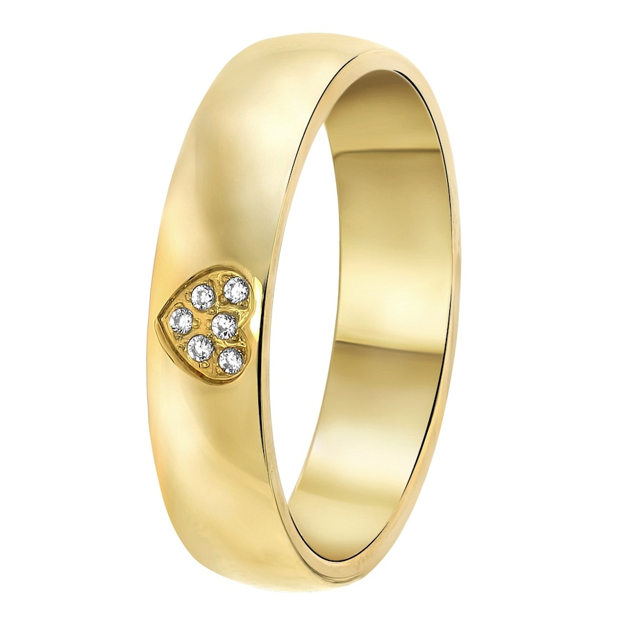 Lucardi Ringe 'Malaga' Stahl - goldfarbig 55mm Herren