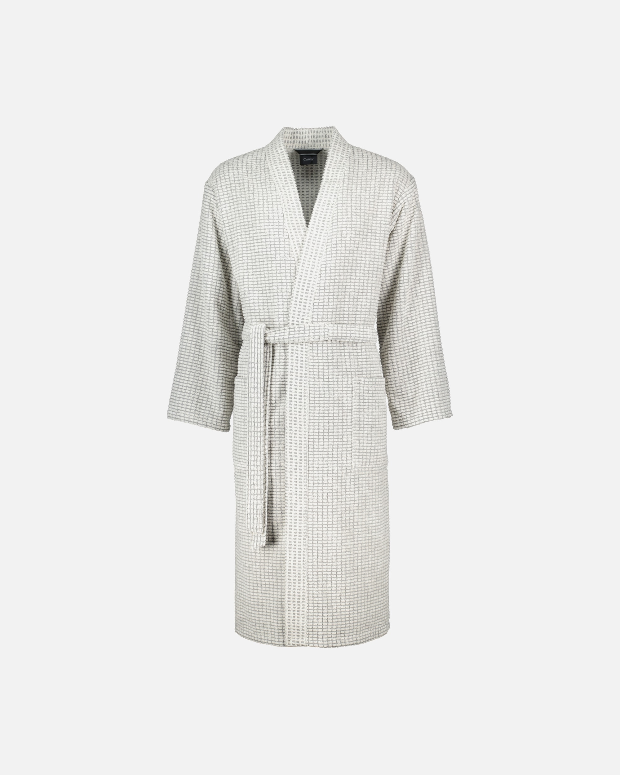 Bademantel für Unisex Cawö Cawö Bademäntel Herren Kimono Kimono 6536 natur-stein - 37 M