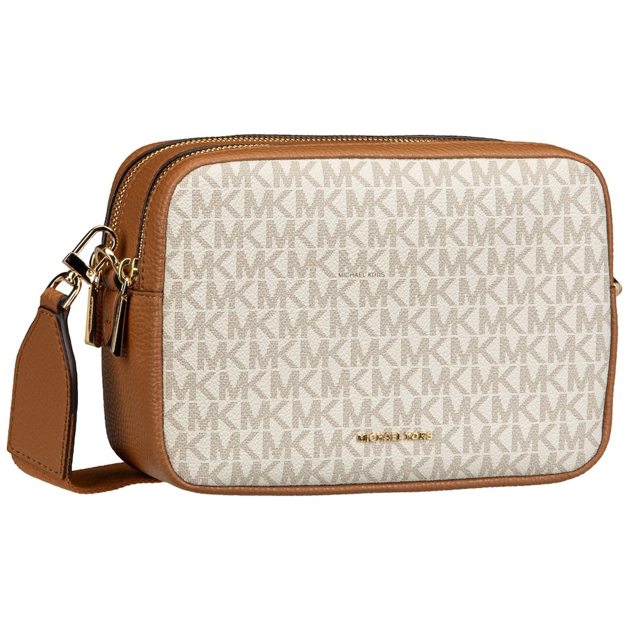 Michael Kors Bodybag Bryant MD Double Zip Chain Cam Vanilla/Acorn Nude Damen