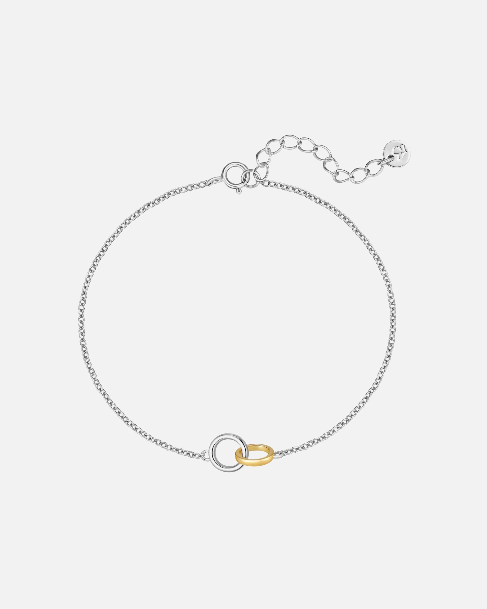 Armband für Weiblich Glanzstücke München Armband aus Sterling Silber in silber/gelbgold 17,0 cm Basislänge + 3,0 cm Verlängerung