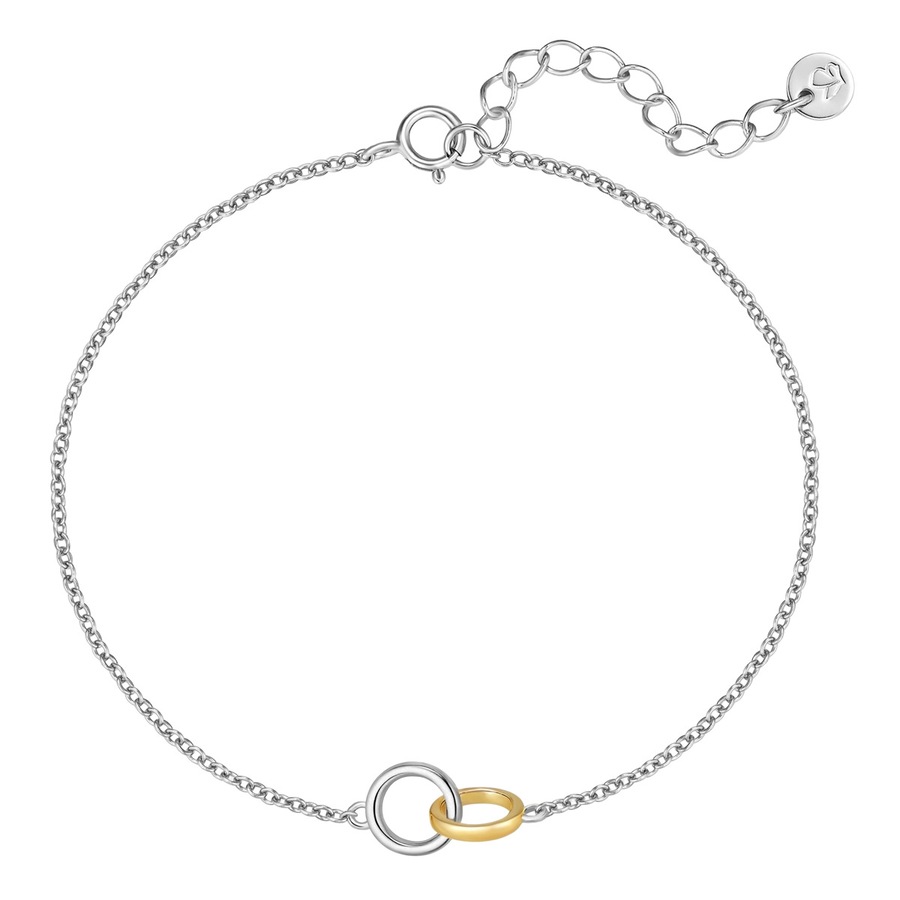 Glanzstücke München Armband aus Sterling Silber in silber/gelbgold 17,0 cm Basislänge + 3,0 Verlängerung Damen