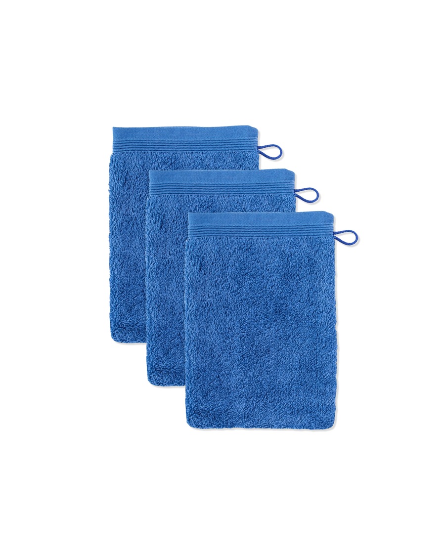 Möve Waschhandschuh Superwuschel 3er Pack cornflower
