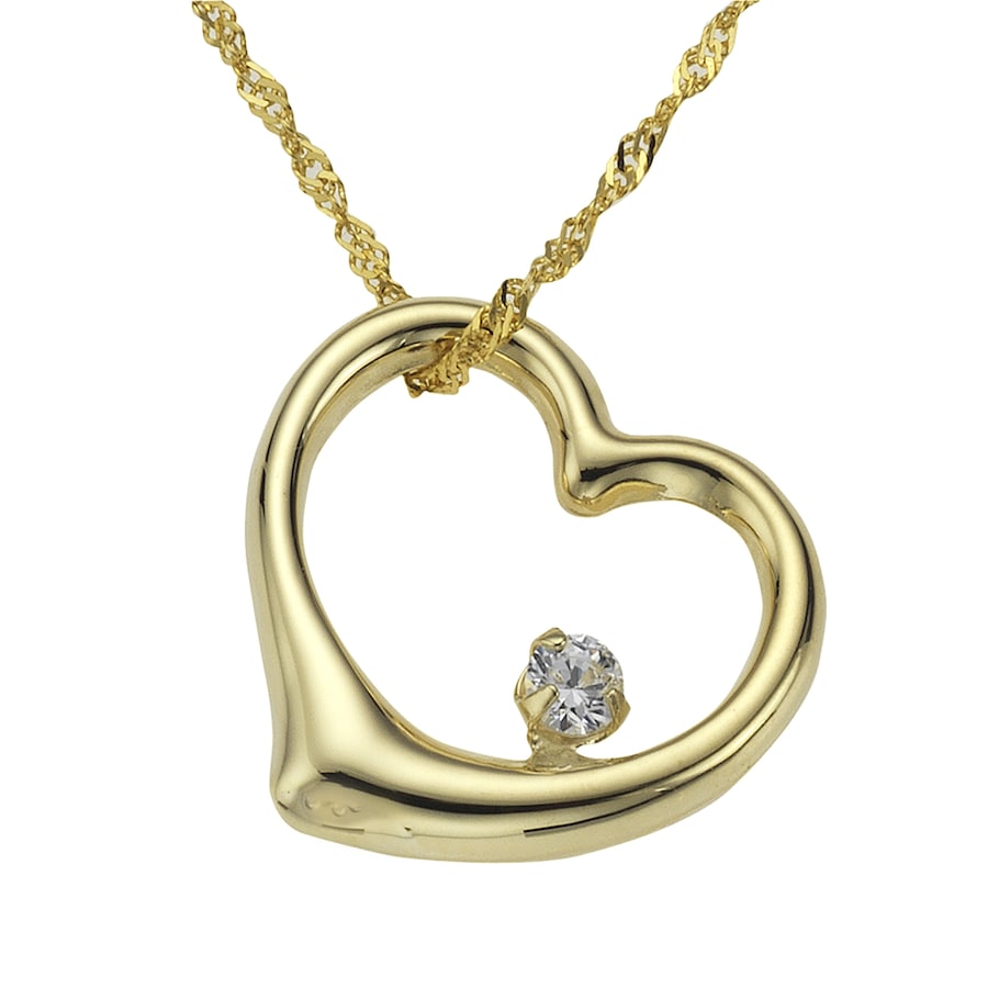 Fascination by Ellen K. Halskette 333/- Gold Zirkonia weiß 42cm Damen