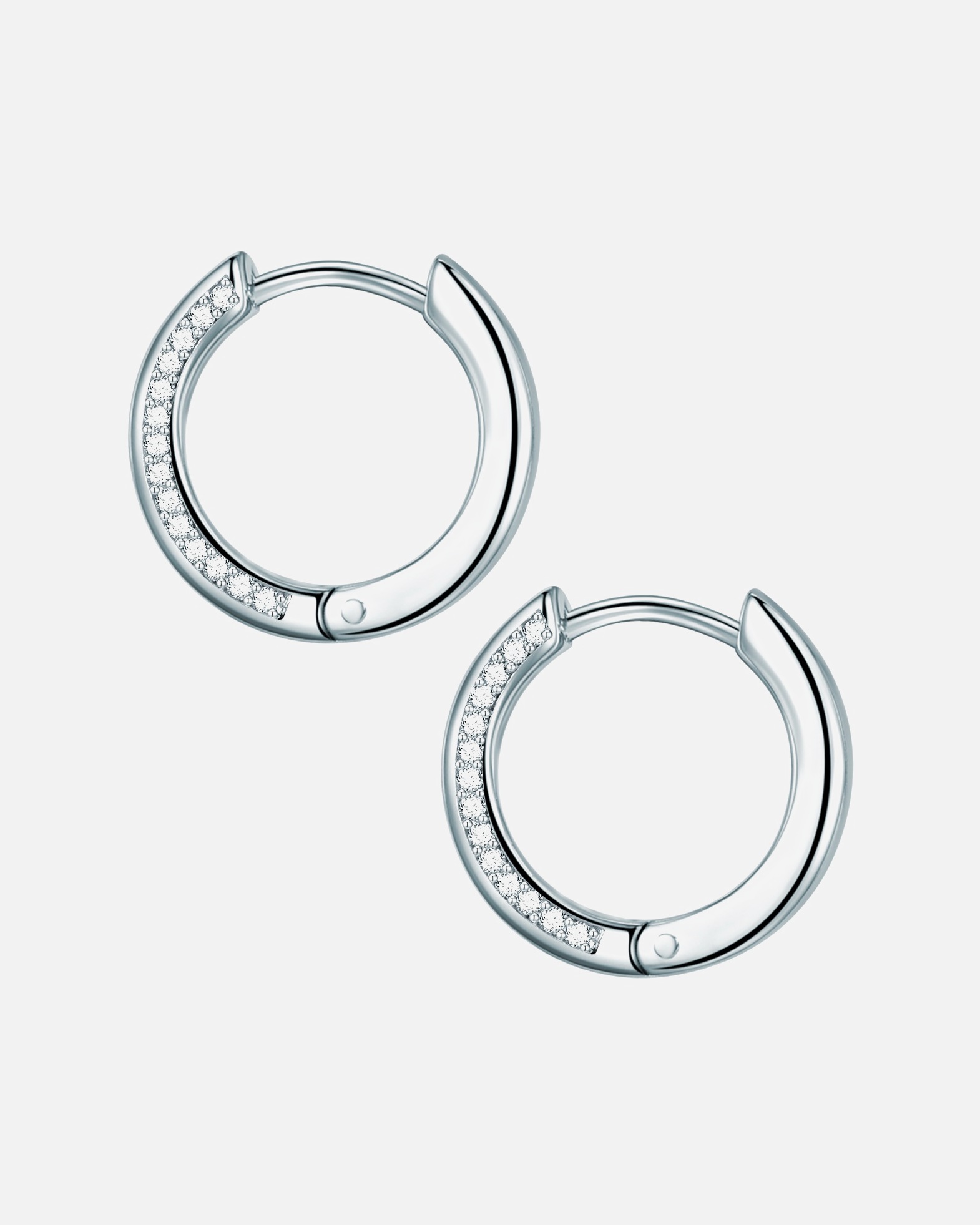 Creolen für Weiblich Rafaela Donata Creolen Sterling Silber Zirkonia in Silber 15,6 mm