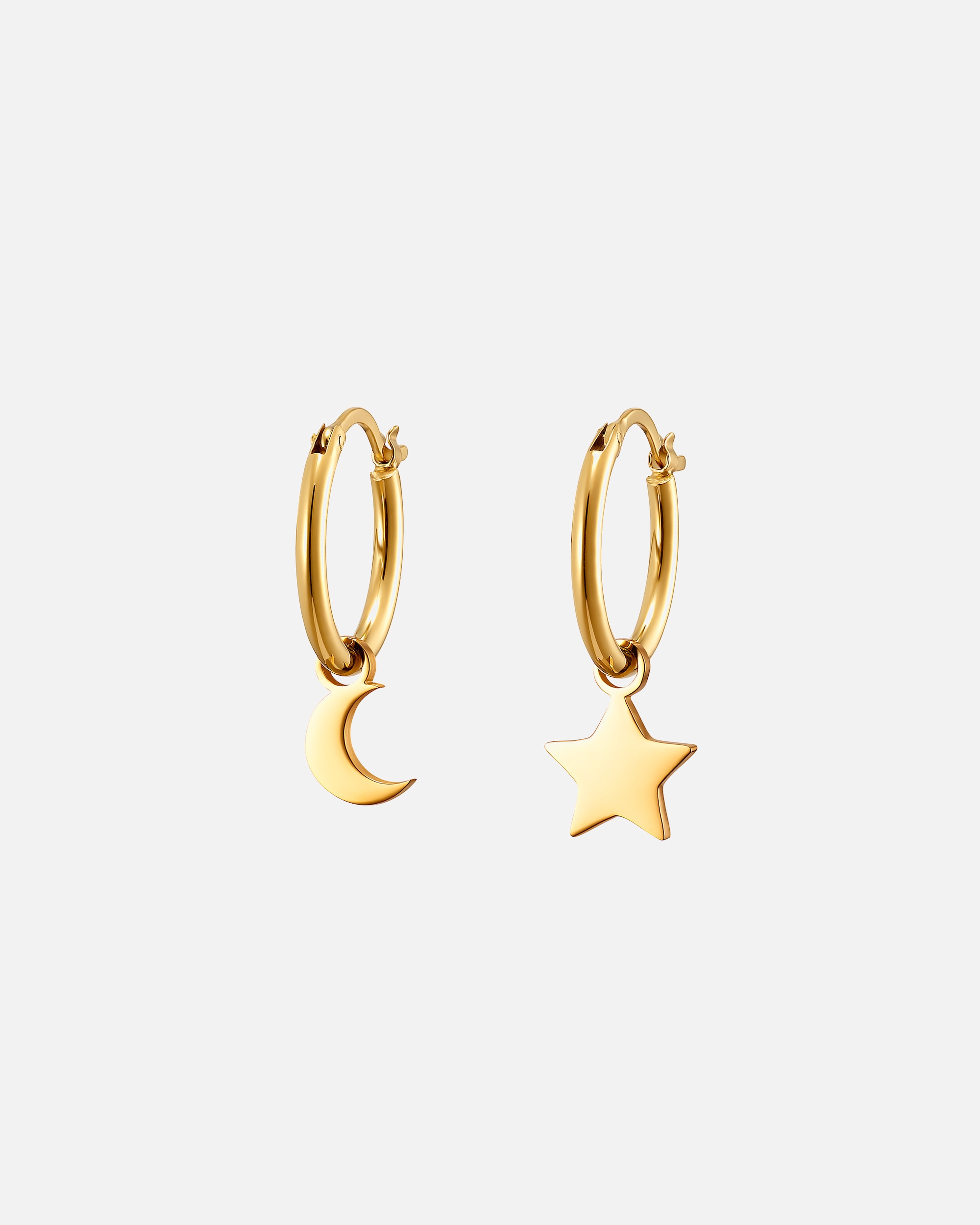 Ohrringe für Weiblich Heideman Ohrschmuck Mond und Stern goldfarben OneSize