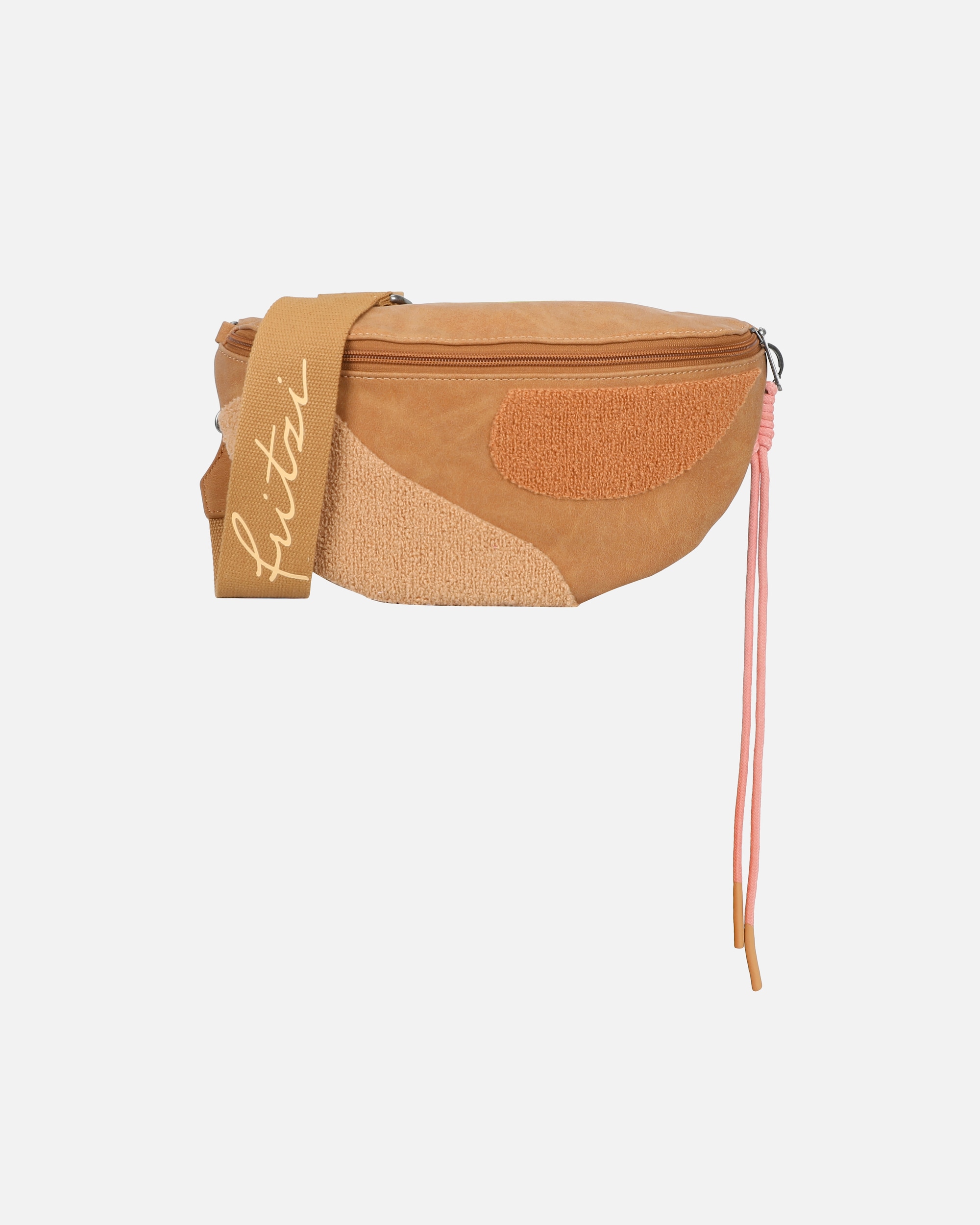 Tasche für Weiblich Fritzi aus Preußen Crossbodytasche Bum Bag Big mit wunderschönen und weichen Flockdetails braun