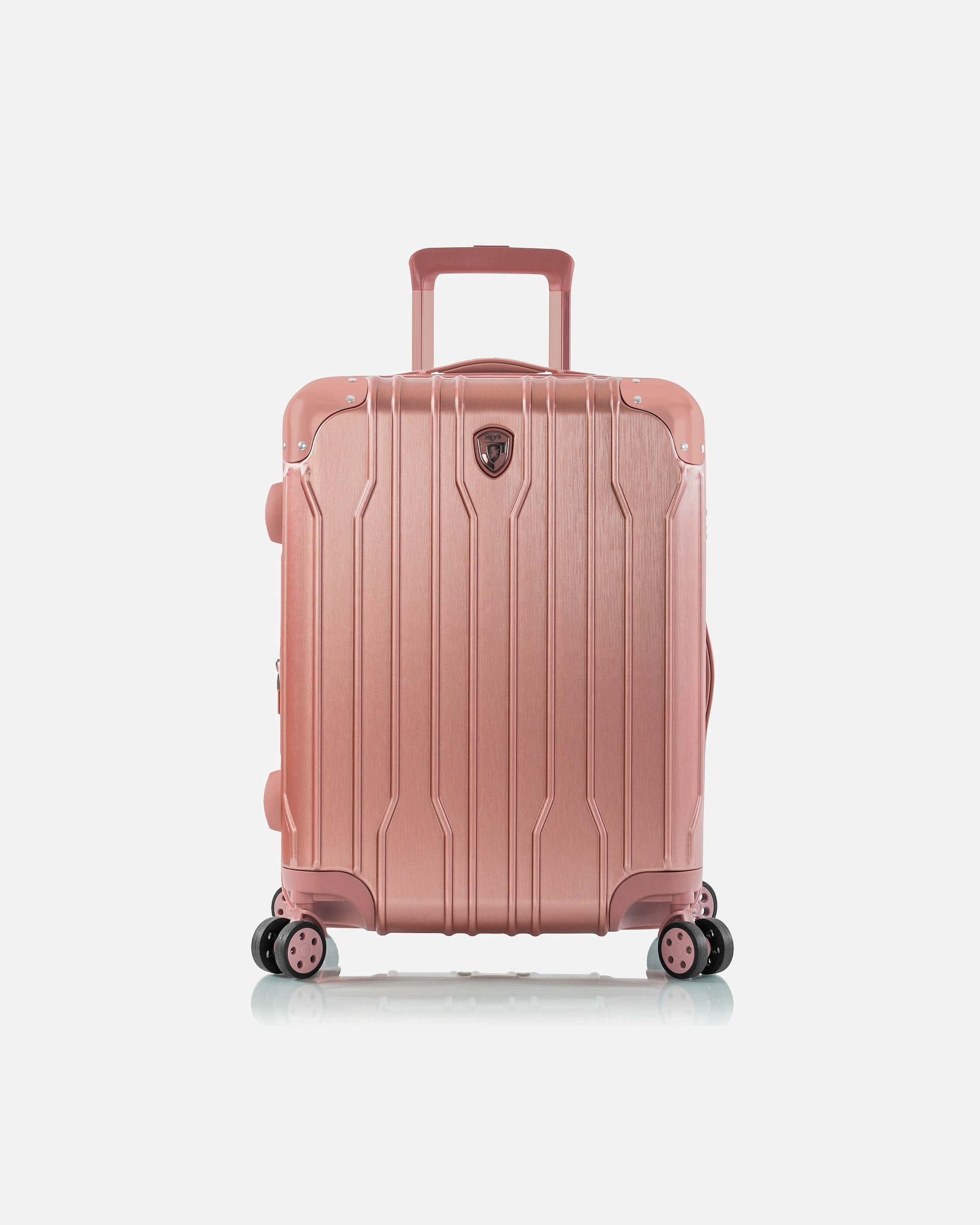Handgepäckkoffer für Männlich Heys Xtrak 4 Rollen Kabinentrolley S 55 cm mit Dehnfalte rose gold