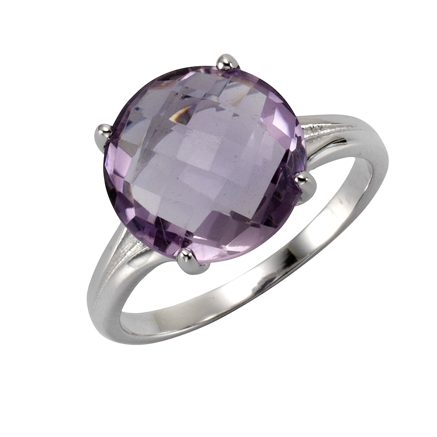 Zeeme Ring 925/- Sterling Silber Amethyst lila 4,7ct. 052 (16,6) Damen