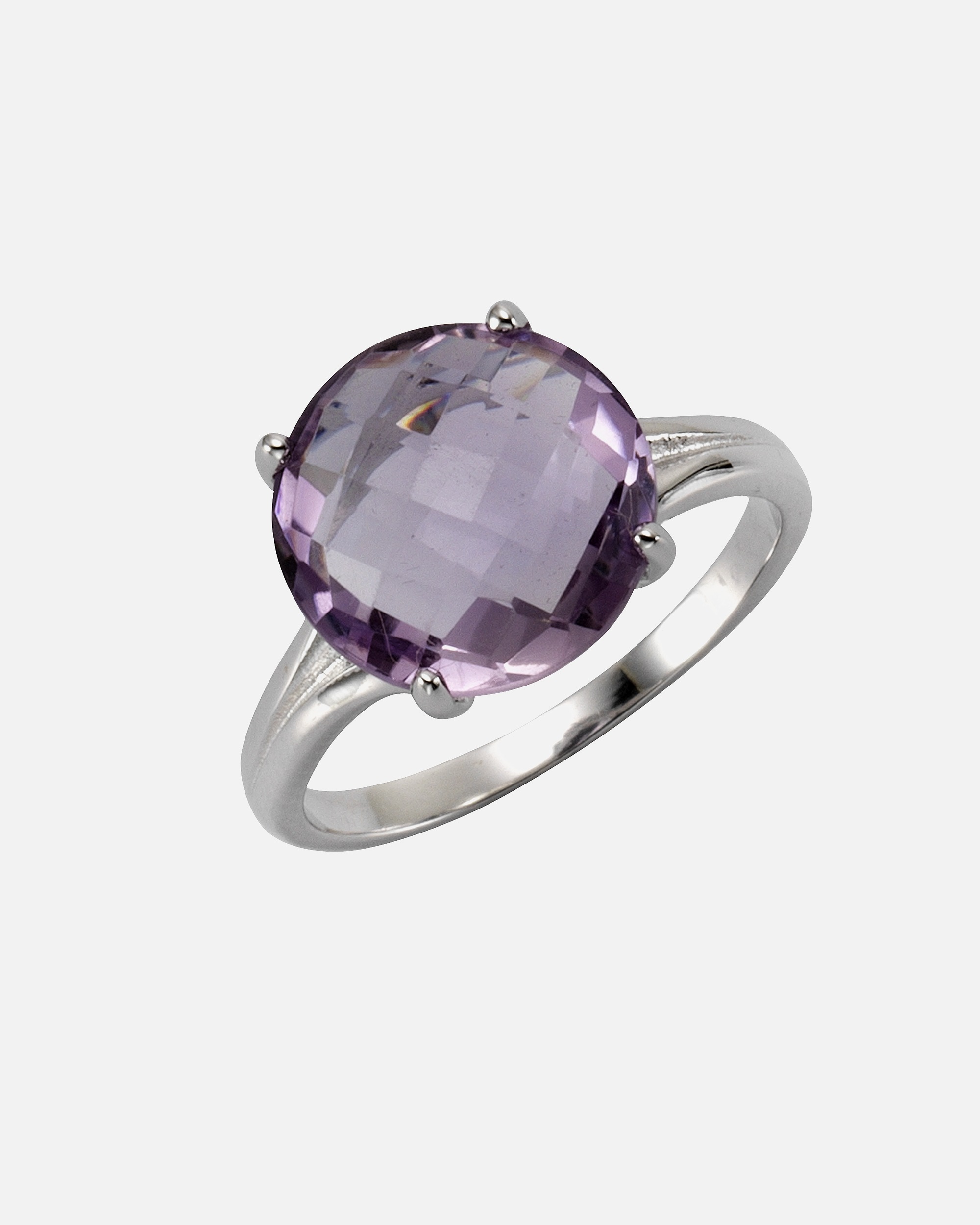 Ring für Weiblich Zeeme Ring 925/- Sterling Silber Amethyst lila 4,7ct. 058 (18,5)