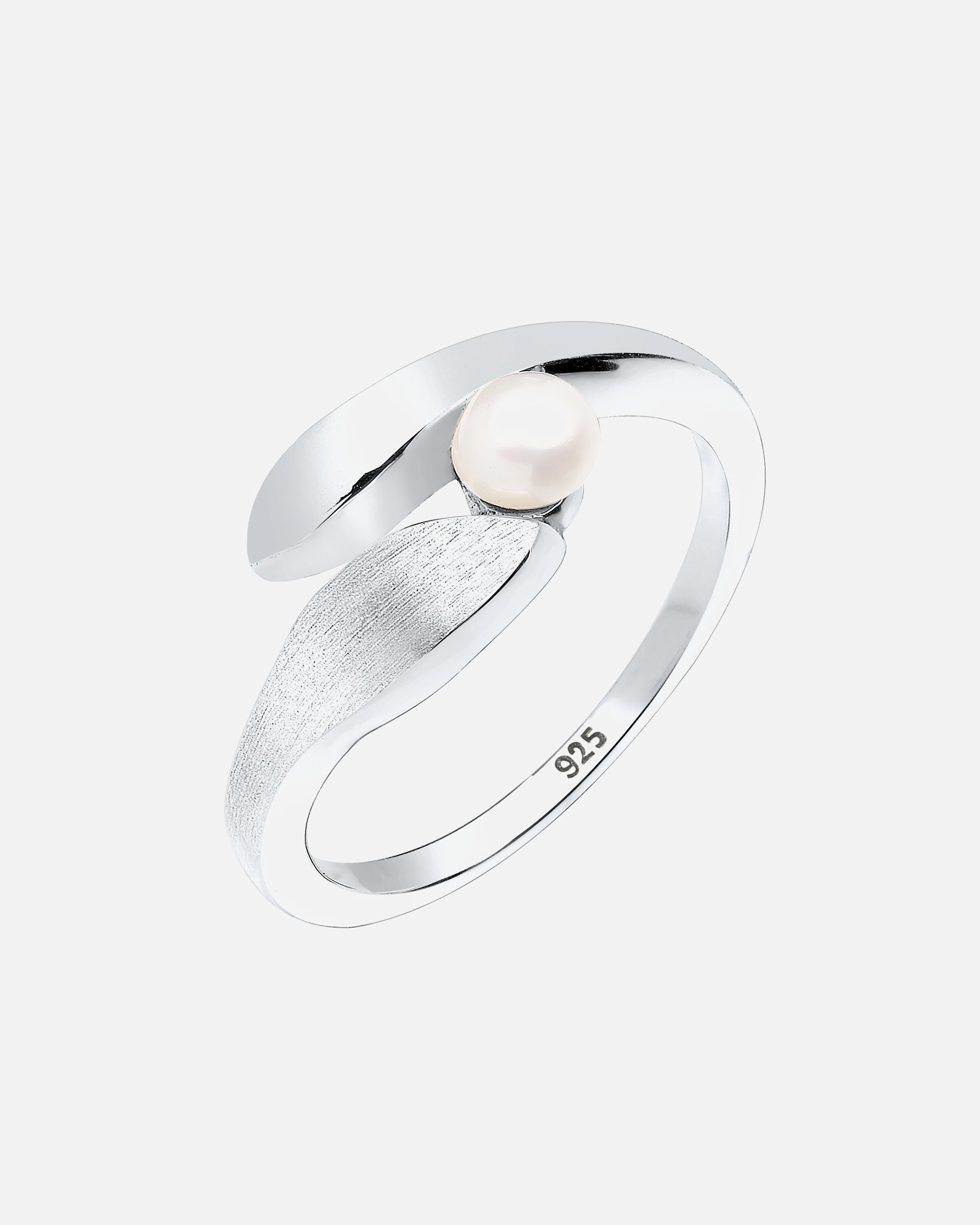 Ring für Weiblich Elli Wickelring Süßwasserzuchtperle 925 Silber 54