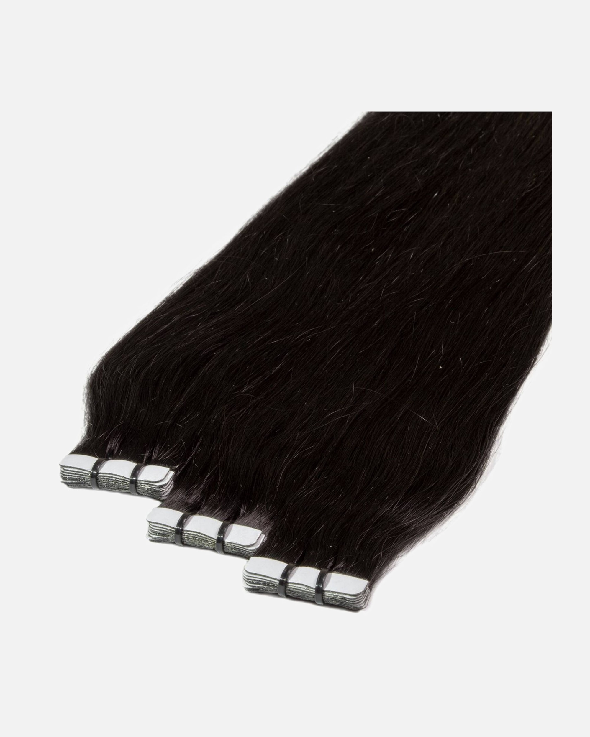 Extensions für Weiblich hair2heart Tape Extensions Premium Echthaar #2/0 schwarz 50cm