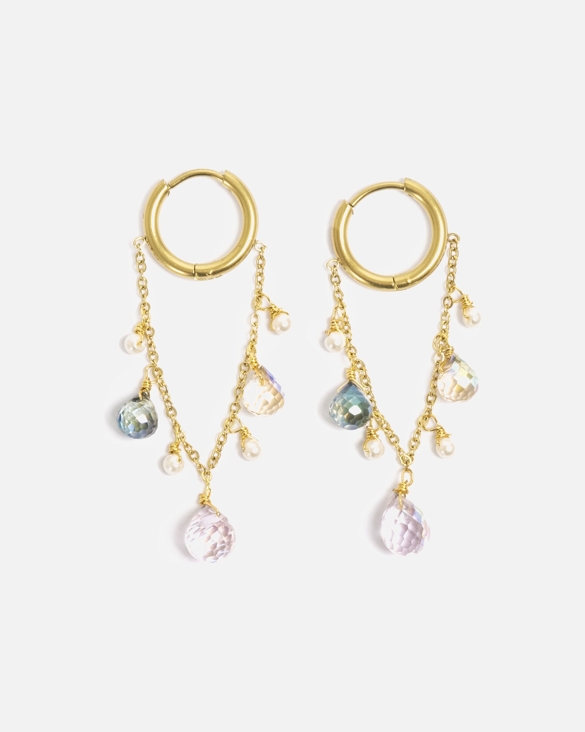 Ohrringe für Weiblich A&C Oslo – Nordic Design Jewellery Default Brand Line Ohrringe 'Tone Damli - Highlights - Pastels' multi color