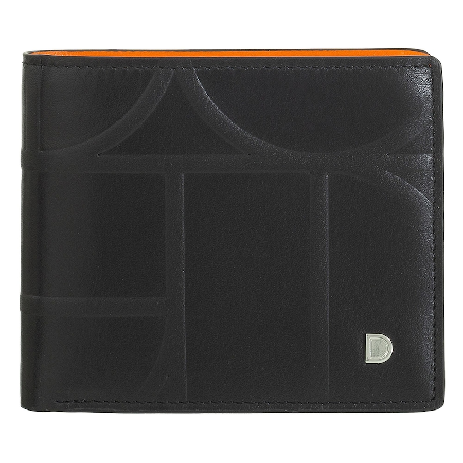 DuDu Up! Geldbörse RFID Schutz Leder 10.5 cm black-orange Grau Herren