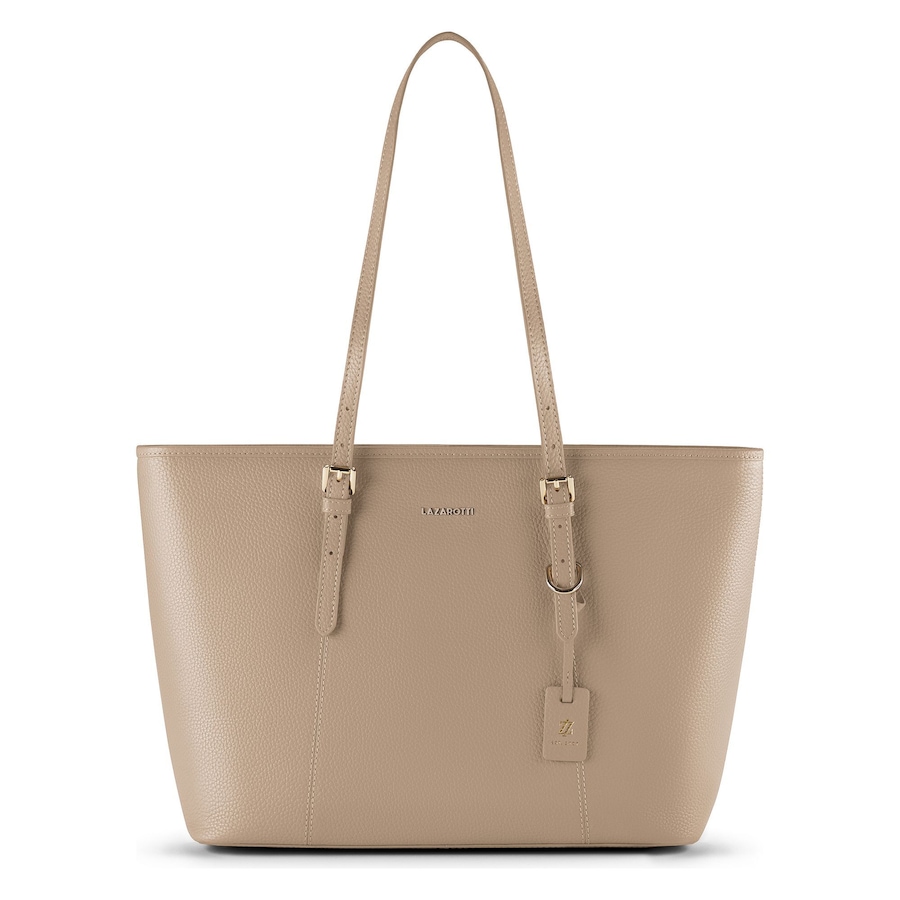 Lazarotti Bologna Leather Shopper sand Grau Damen