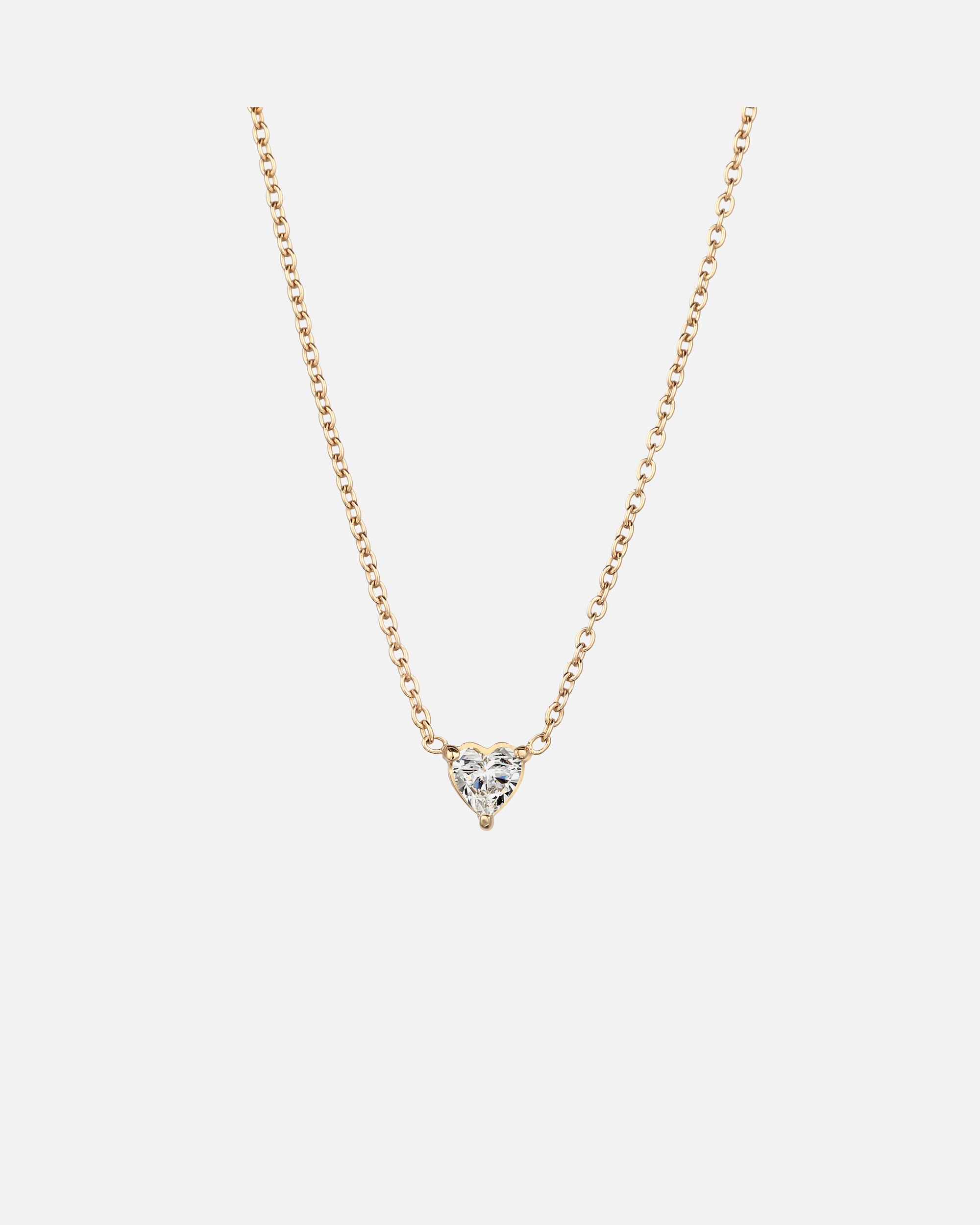 Halskette für Weiblich Elli DIAMONDS Herz Laborgezüchteter Diamant (0.17ct) 925 Silber goldfarben