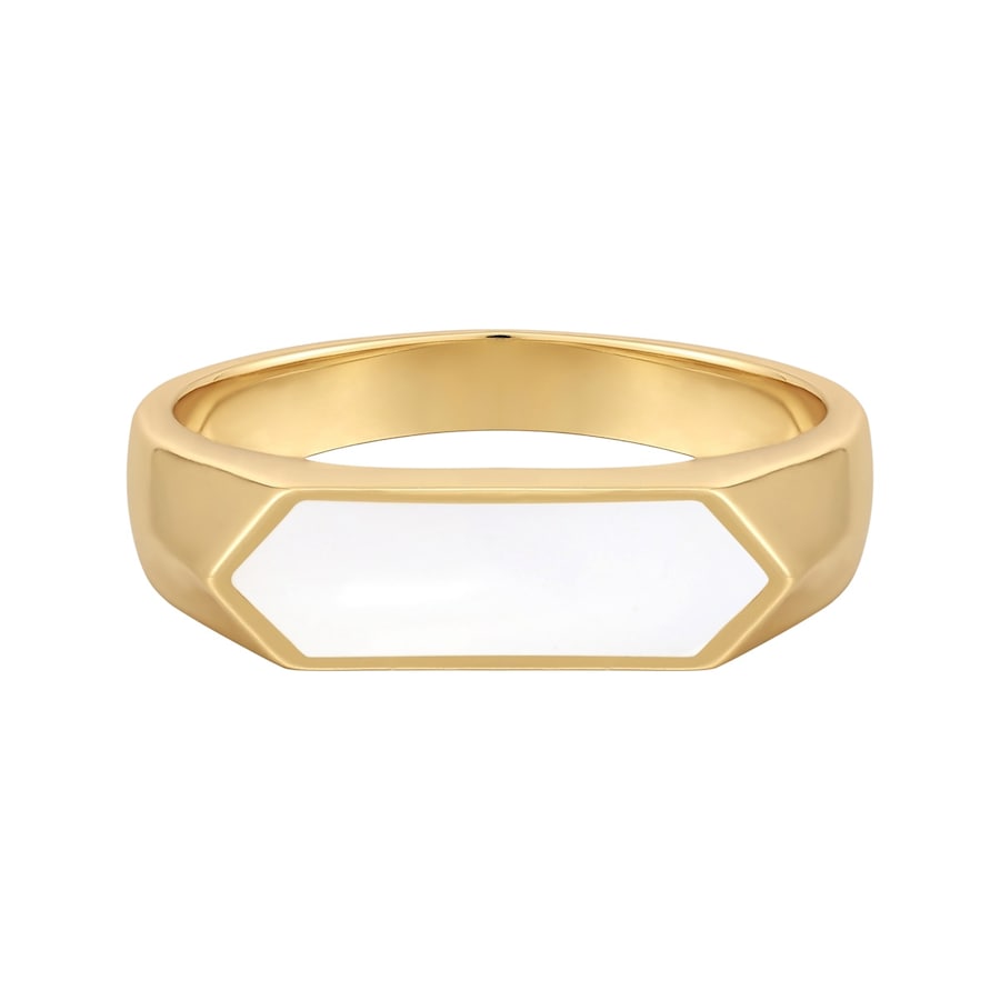 Glanzstücke München Ring aus Sterling Silber in Gelbgold 58 Damen