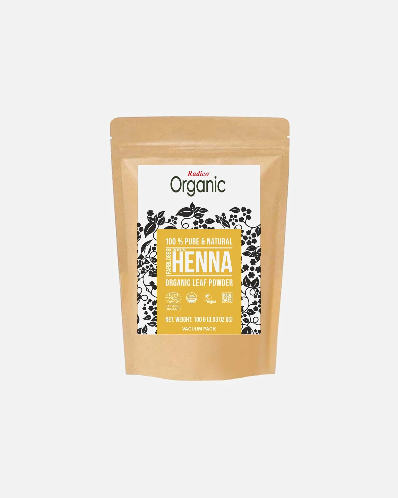 Puder für Unisex Radico Pflegekräuter - Farbloses Henna 100 g