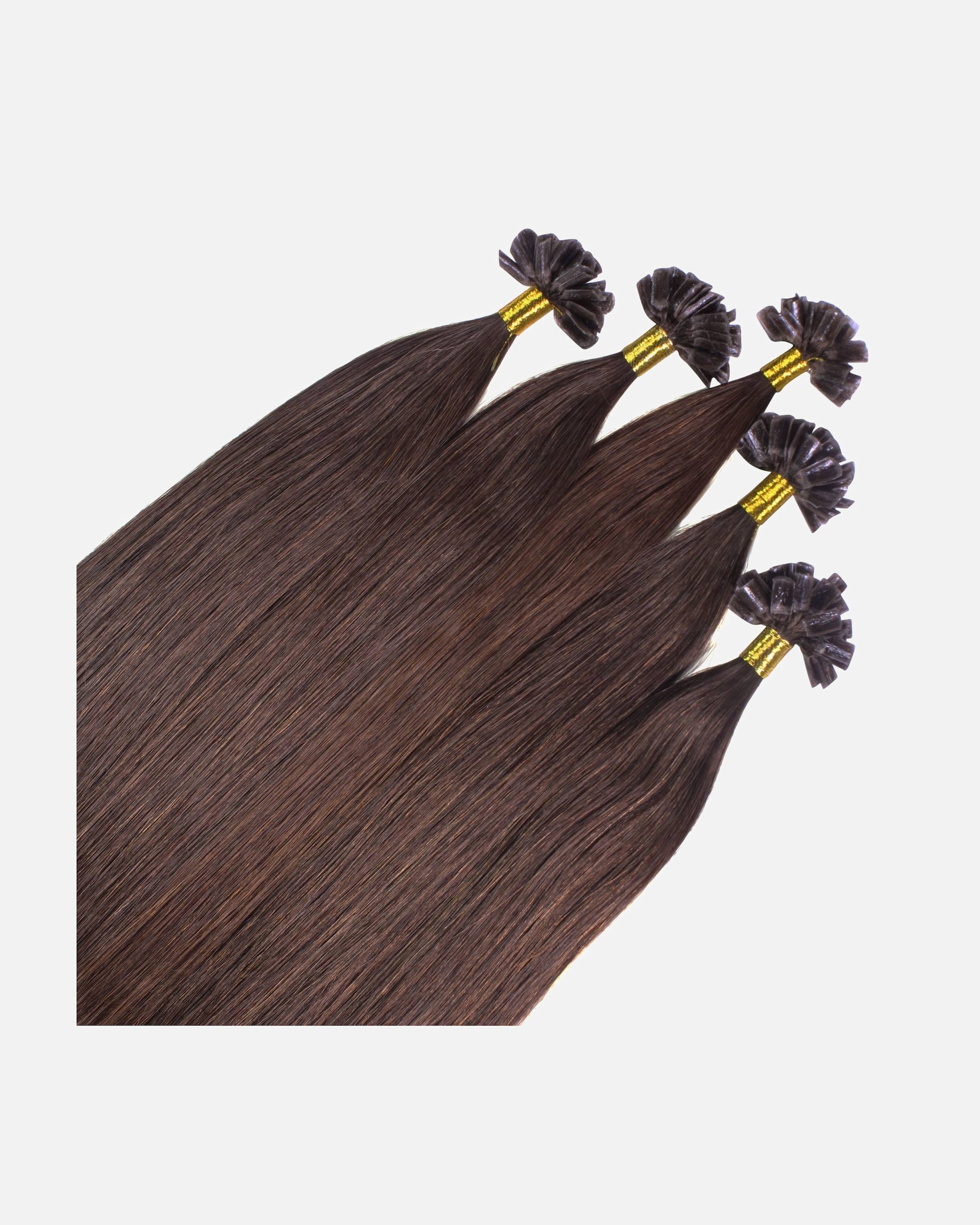 Extensions für Weiblich hair2heart Bonding Extensions Premium Echthaar #5/0 Hellbraun 0,8g 40cm