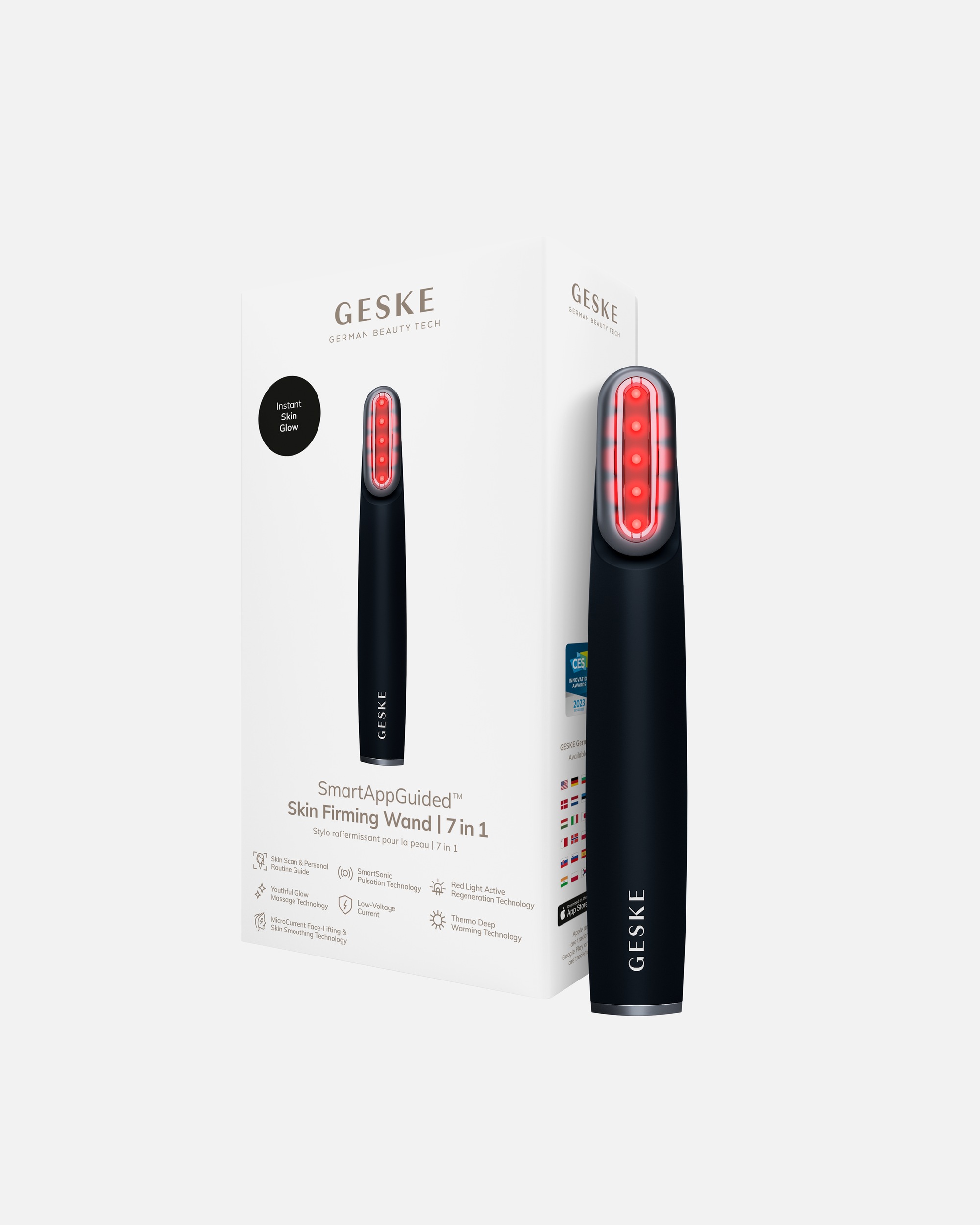 Multifunktionsgerät für Unisex GESKE GESKE Skin Firming Wand | 7 in 1 | Anti-Aging | Mikrostrom Facelift Black