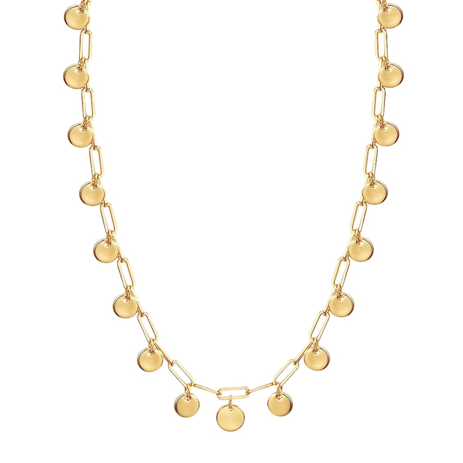 Lulu & Jane Halskette aus Metall-Legierung in Gelbgold mit Glas und Süßwasser-Zuchtperle 77,0 cm Damen