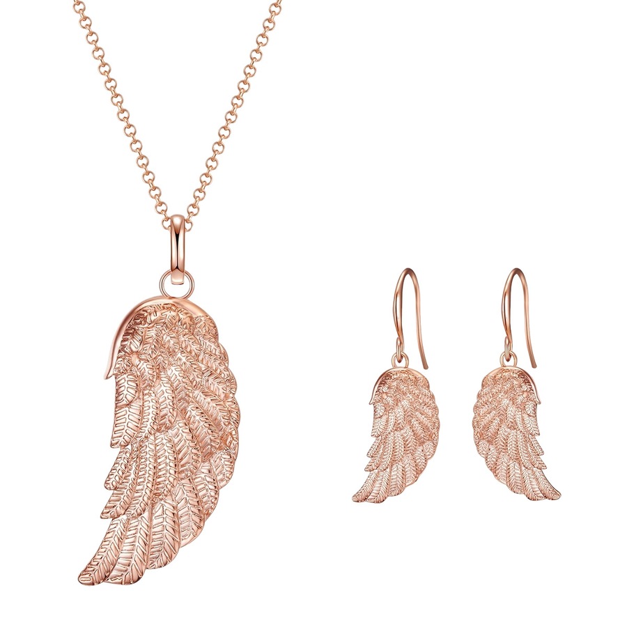 Rafaela Donata Set (Kette + Ohrringe) Rosévergoldet 49,5 mm Damen