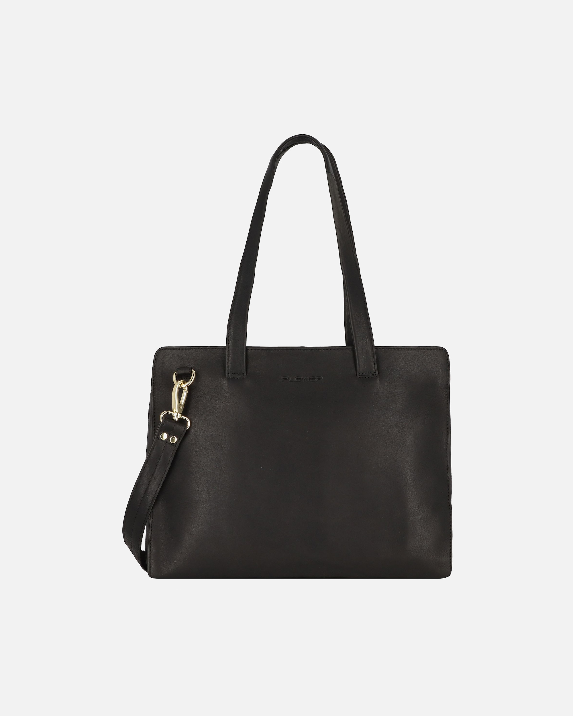 Laptoptasche für Weiblich Plevier Pharos Aktentasche Leder 37.5 cm Laptopfach schwarz