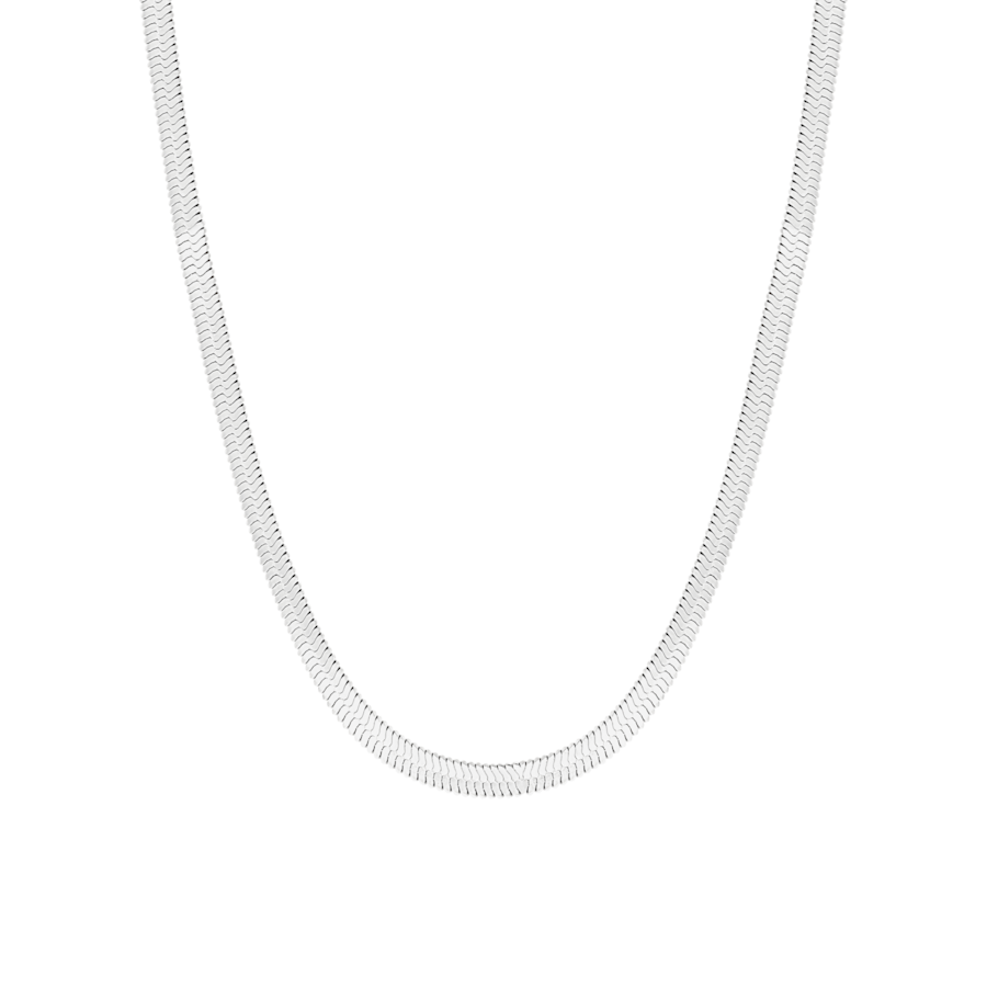 Lucardi Halskette Stahl 45cm Silber Damen