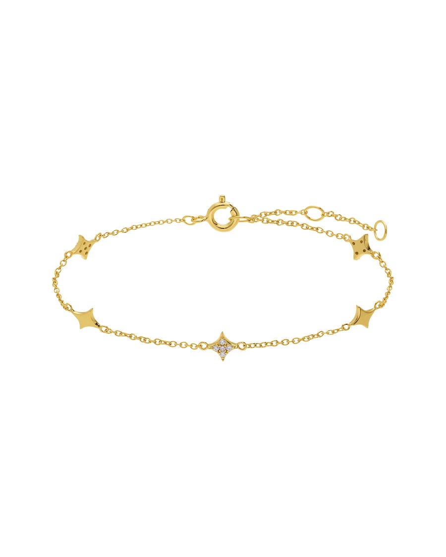 Lucardi Armband 925 Silber - Gelbgold legiert Gold Damen