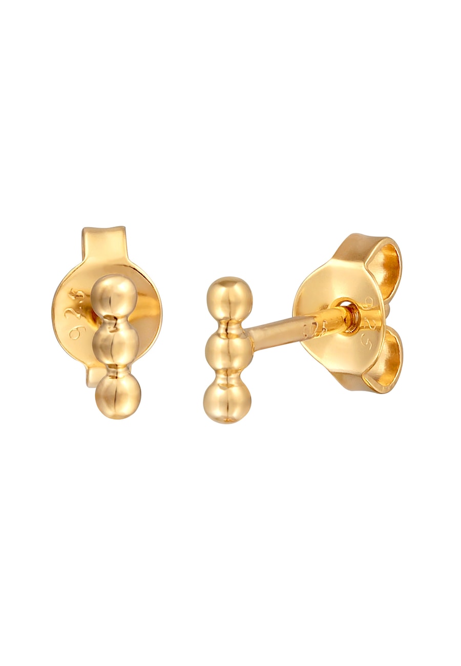 Elli Ohrringe Kugel Design Dots Ohrstecker 925 Silber vergoldet OneSize Damen