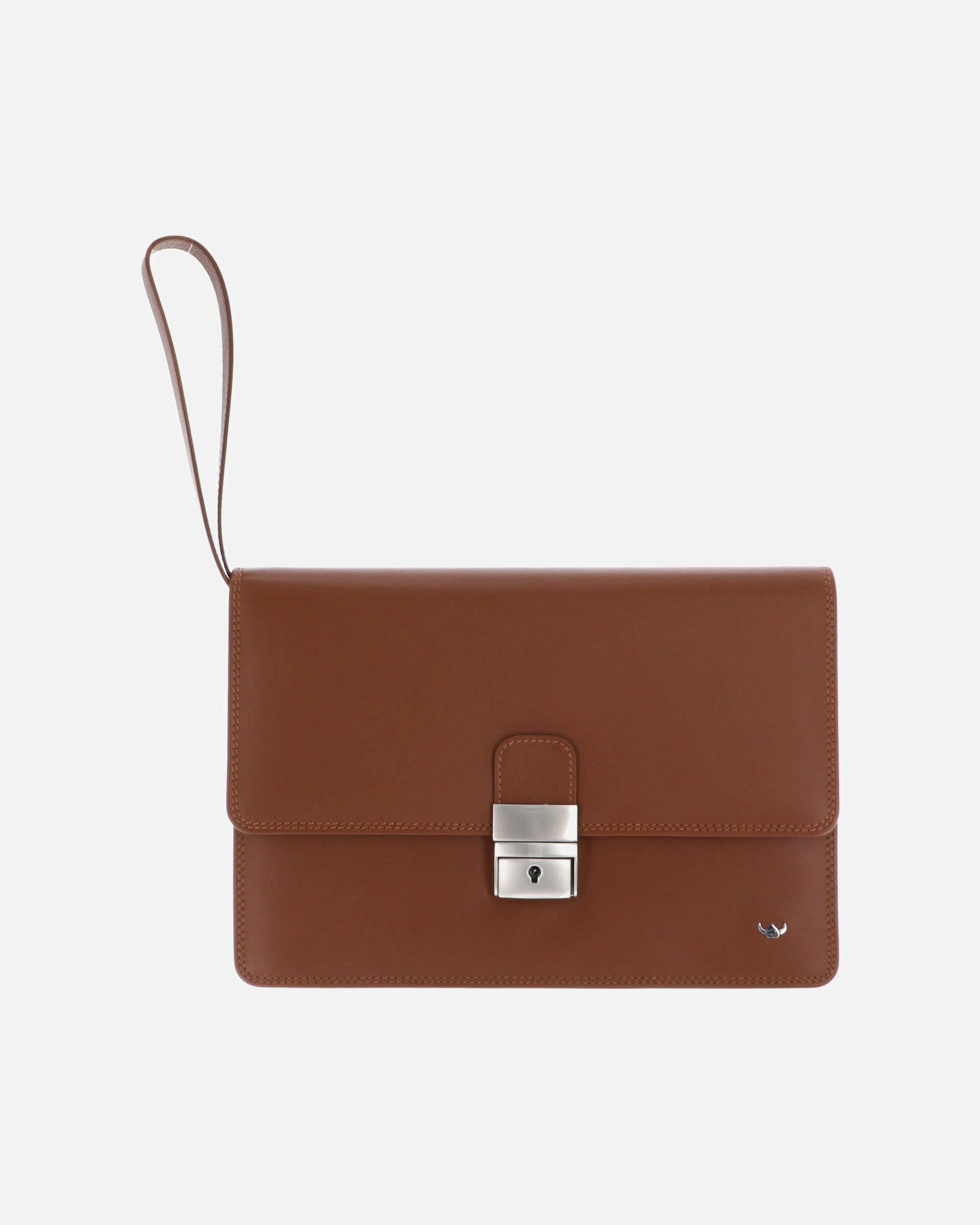 Tasche für Männlich Golden Head Polo Handgelenktasche cognac