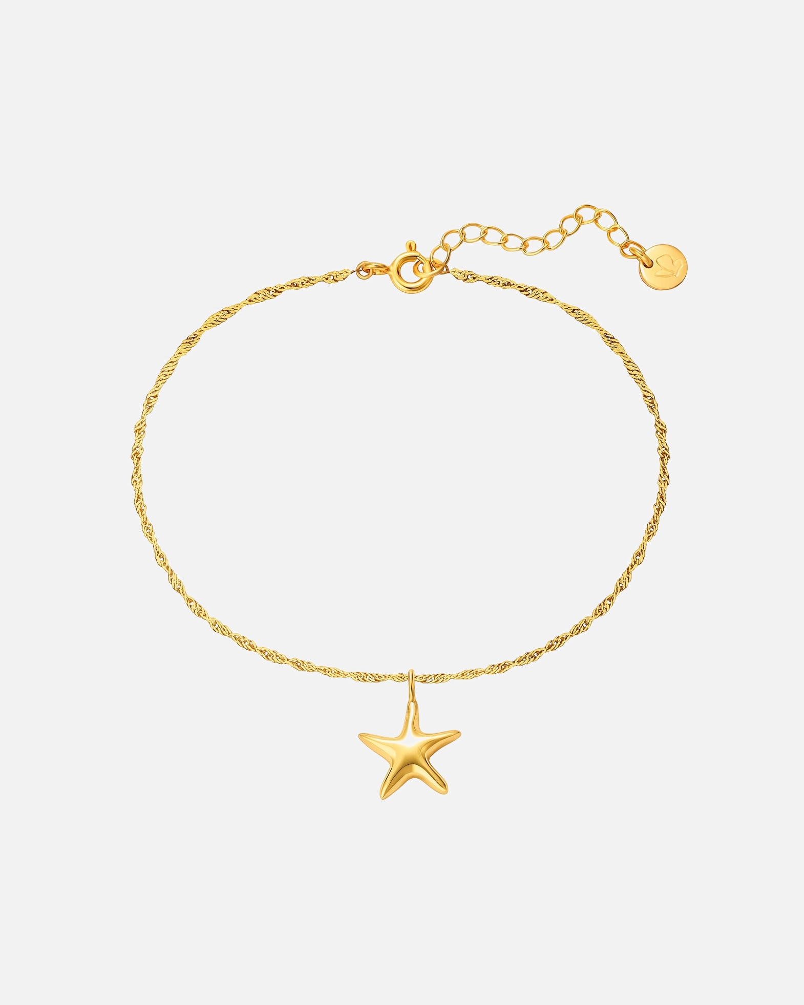 Armband für Weiblich Glanzstücke München Armband Seestern aus Sterling Silber in gelbgold 17,0 cm Basislänge + 3,0 cm Verlängerung