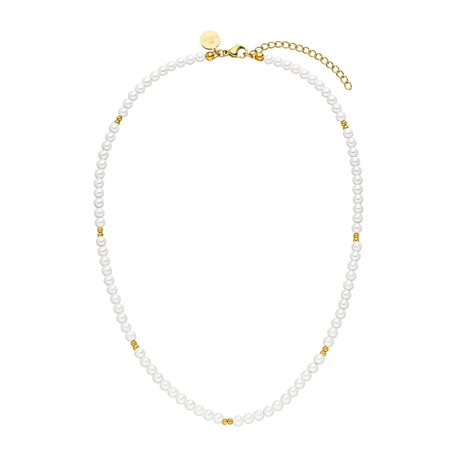 Purelei Finesse Perlenkette 100% Edelstahl Gold Damen