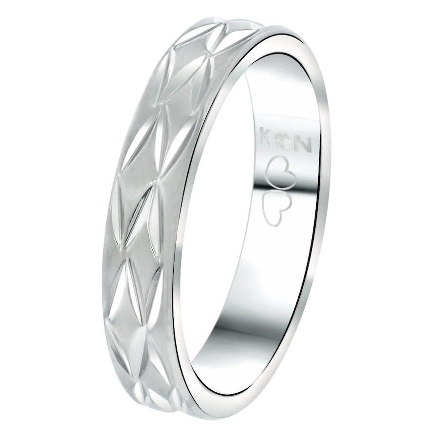 Lucardi Ringe 'Bora' Stahl - silbern 57mm Herren