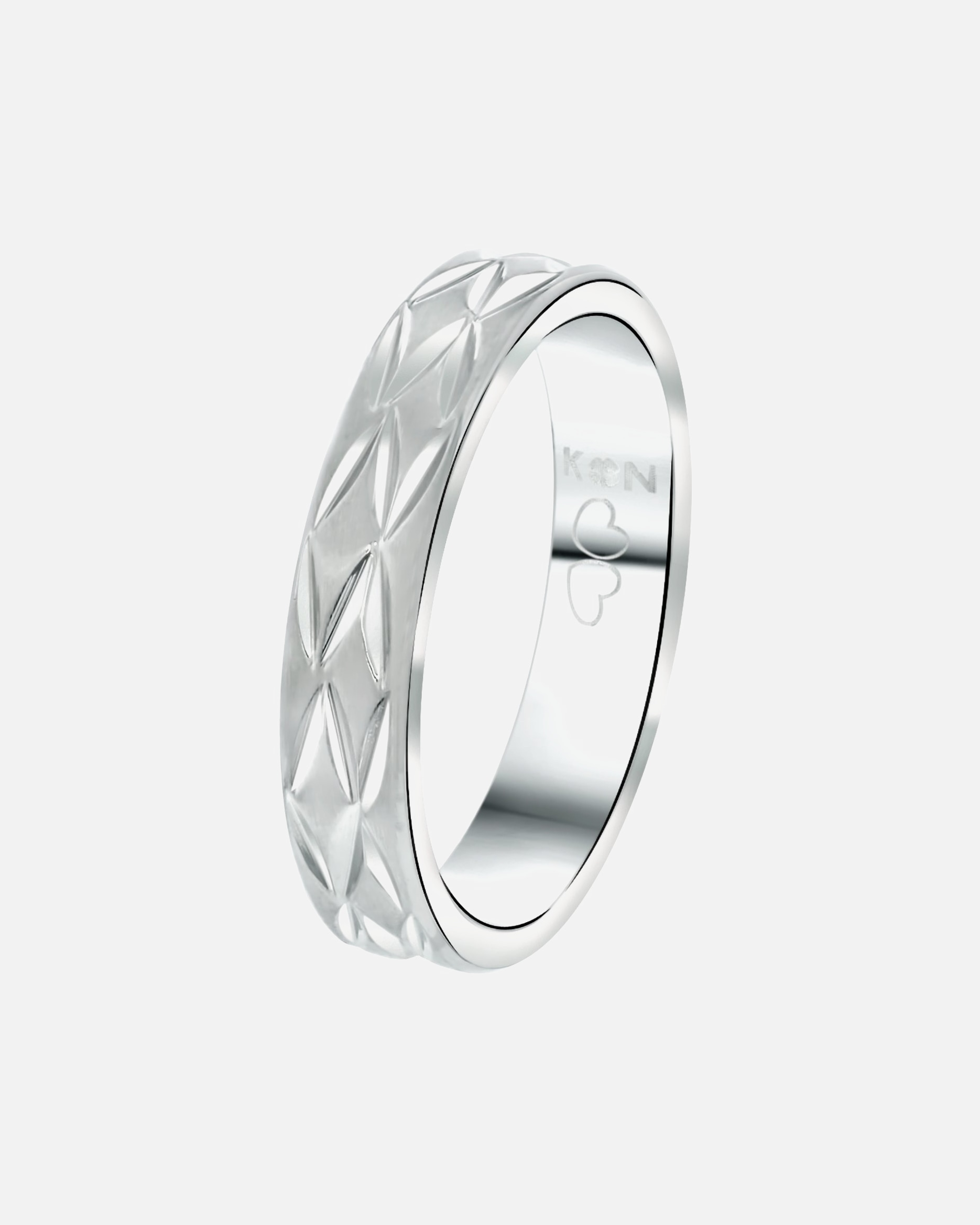 Ring für Männlich Lucardi Ringe 'Bora' Stahl - silbern 55mm