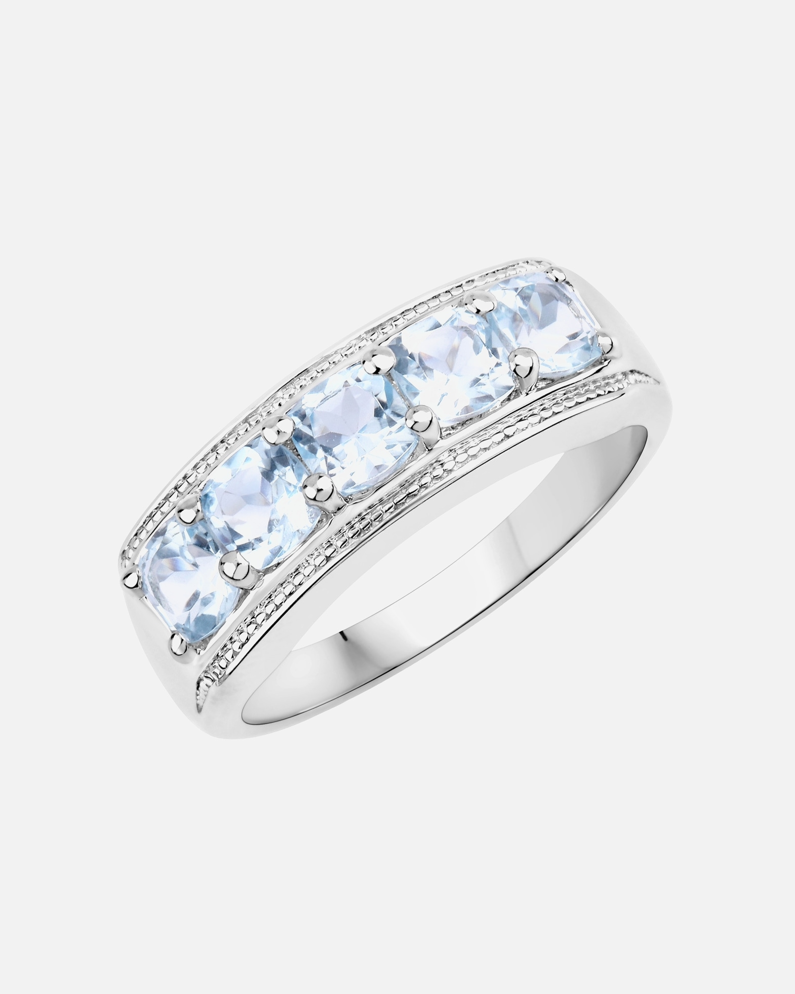 Ring für Weiblich Rafaela Donata Ring Sterling Silber Blautopas in Silber 58