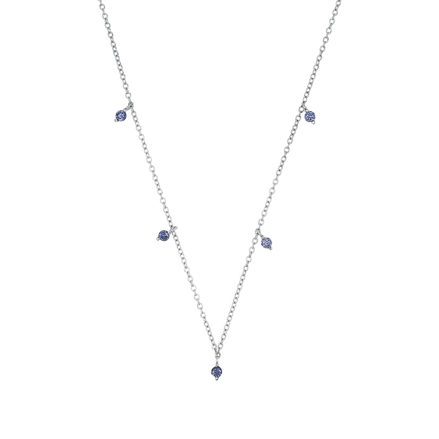 amor Kette mit Anhänger Blau Damen
