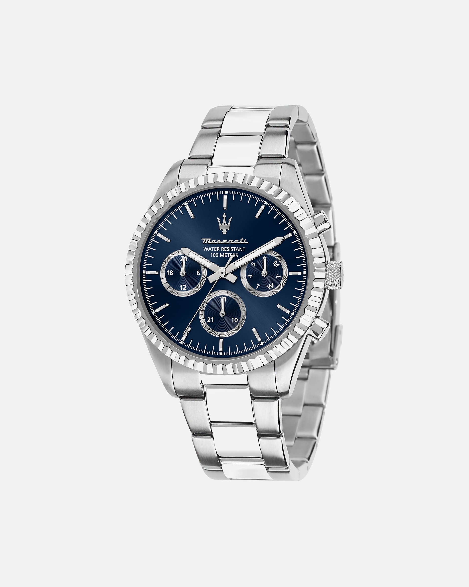 Uhr für Männlich Maserati Herrenuhr Edelstahl blau, silber