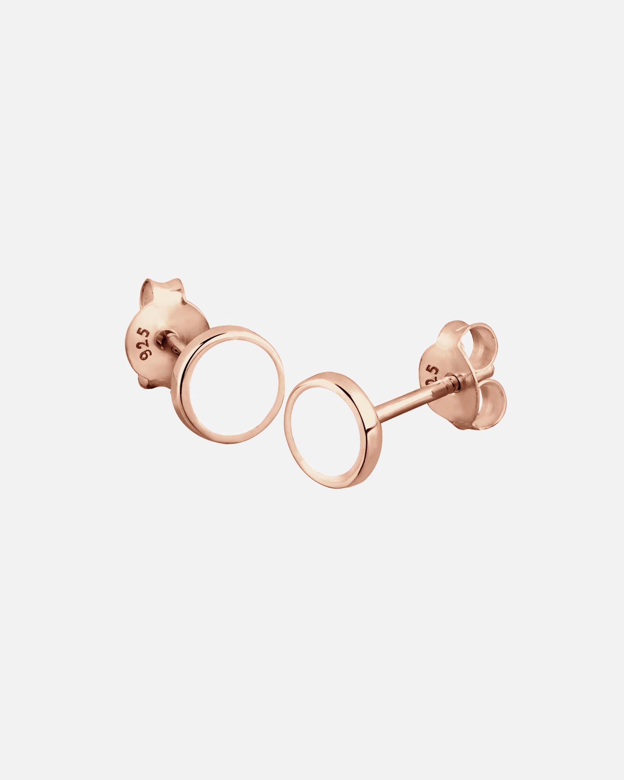 Ohrringe für Weiblich Elli Basic Geo Kreis Emaille 925 Sterling Silber rosefarben