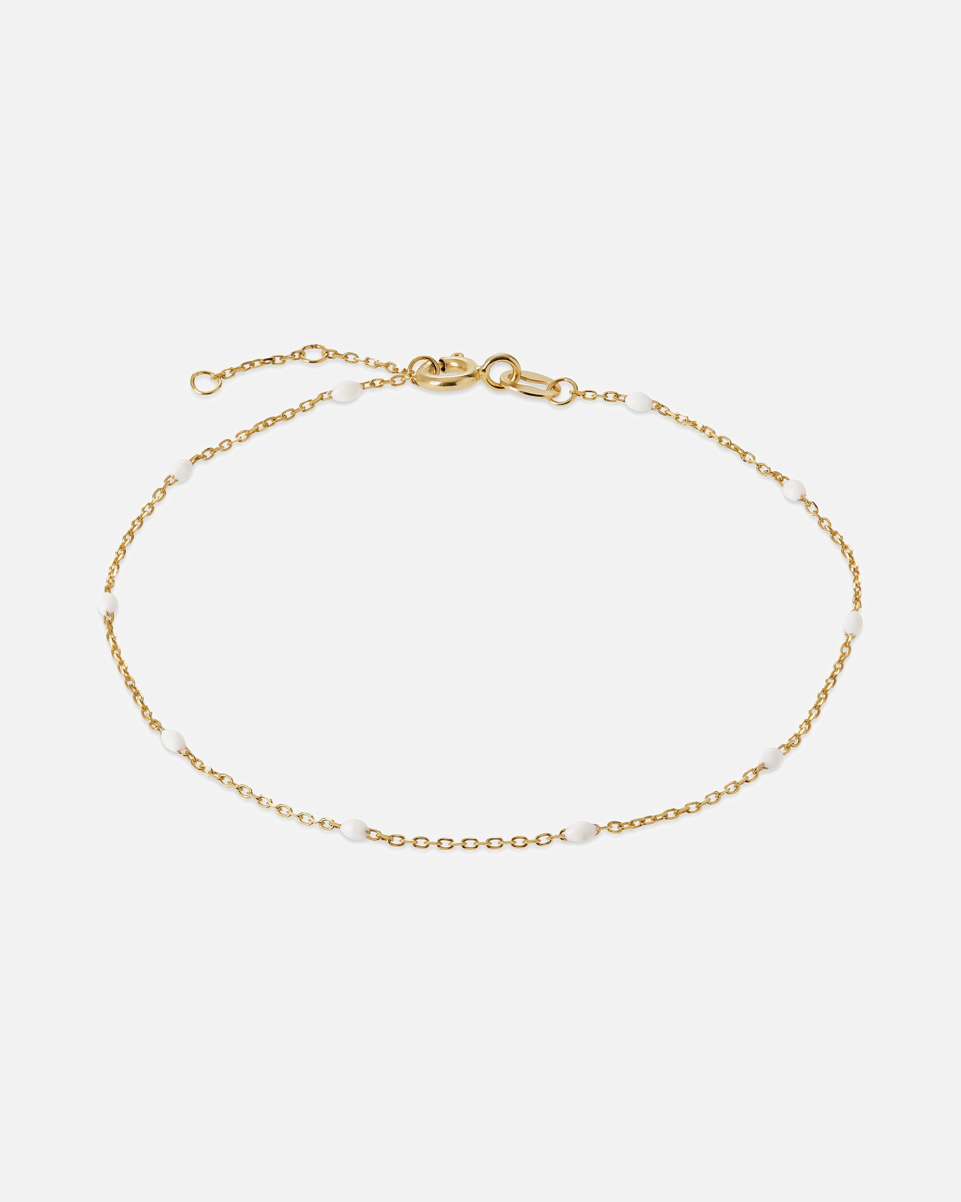 Armband für Weiblich CHRIST Armband 375er Gelbgold, Emaille gelbgold, weiß