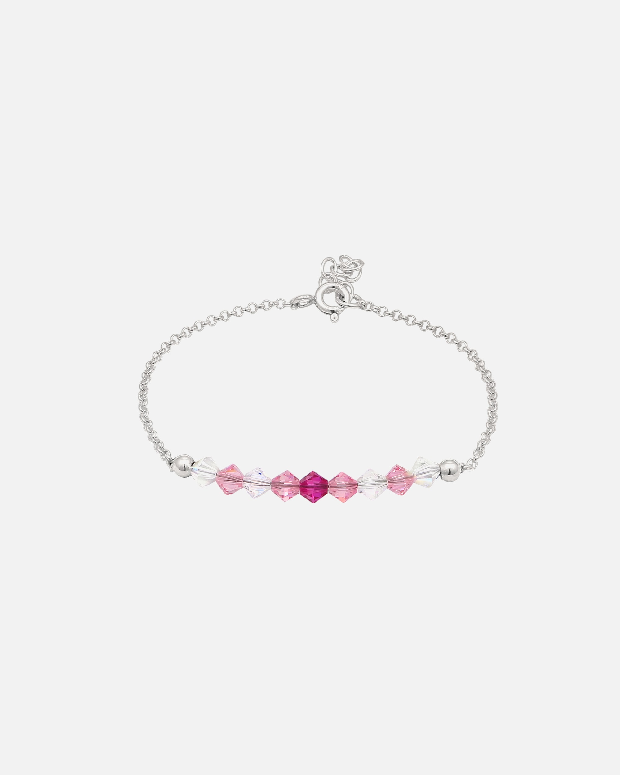 Armband für Weiblich Elli Kinder Beads Rosa 925 Sterling Silber, mit Kristallen von Swarovski® 14