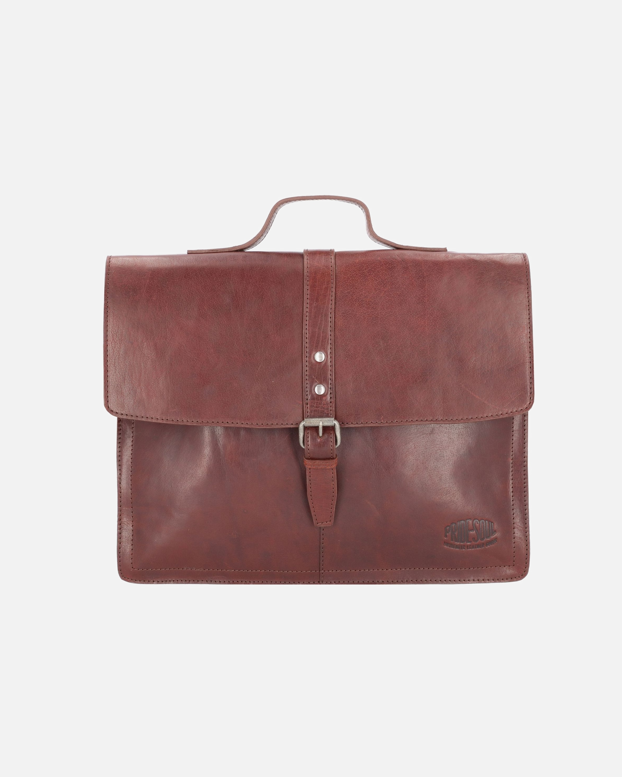 Laptoptasche für Männlich Pride and Soul Aktentasche Leder 37 cm braun