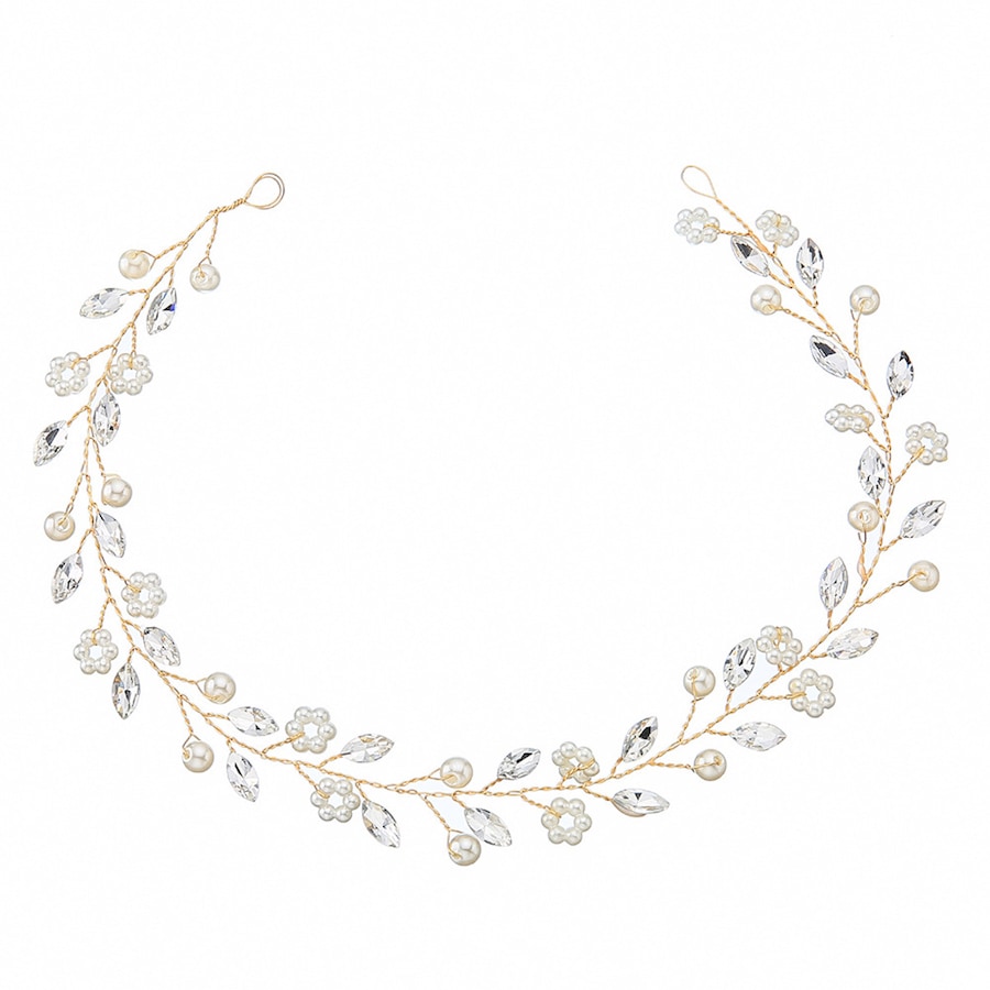 Chris Rubin Emana Haarschmuck Gold Hellbraun