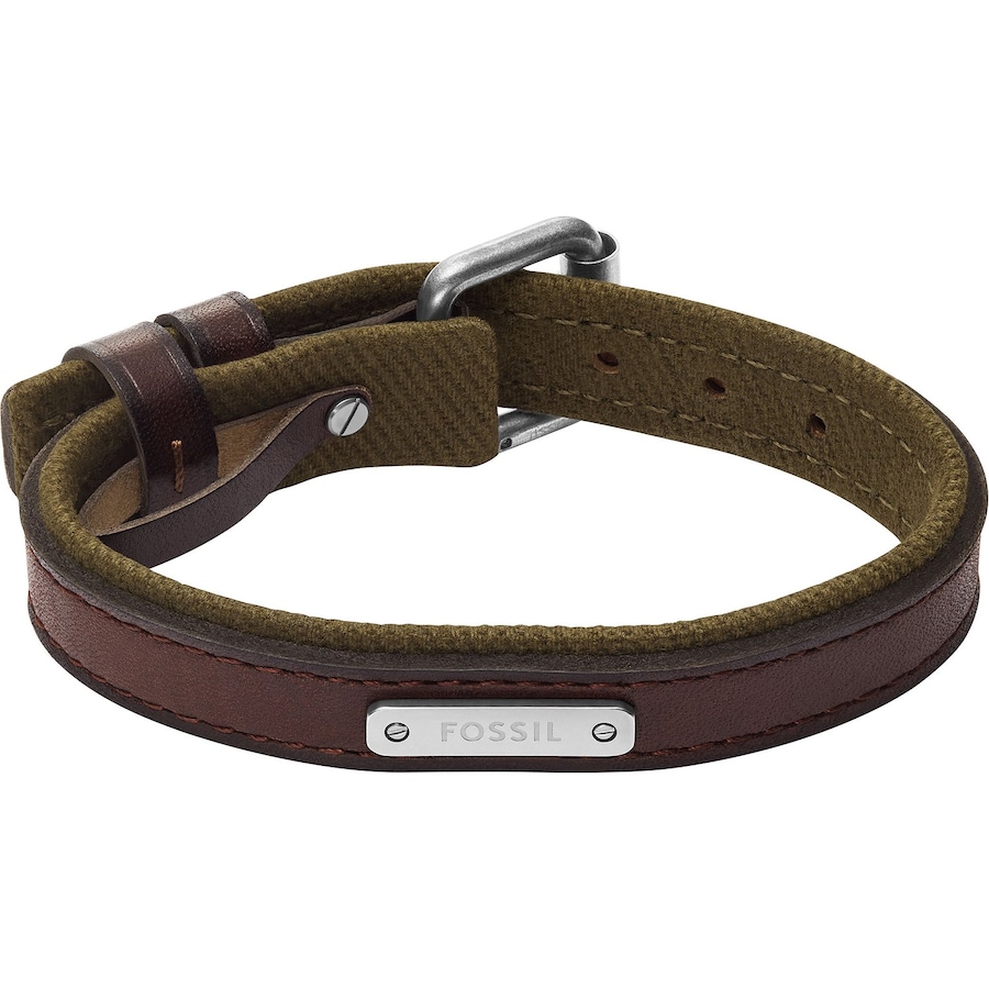Fossil Armband Leder, Metall braun Herren