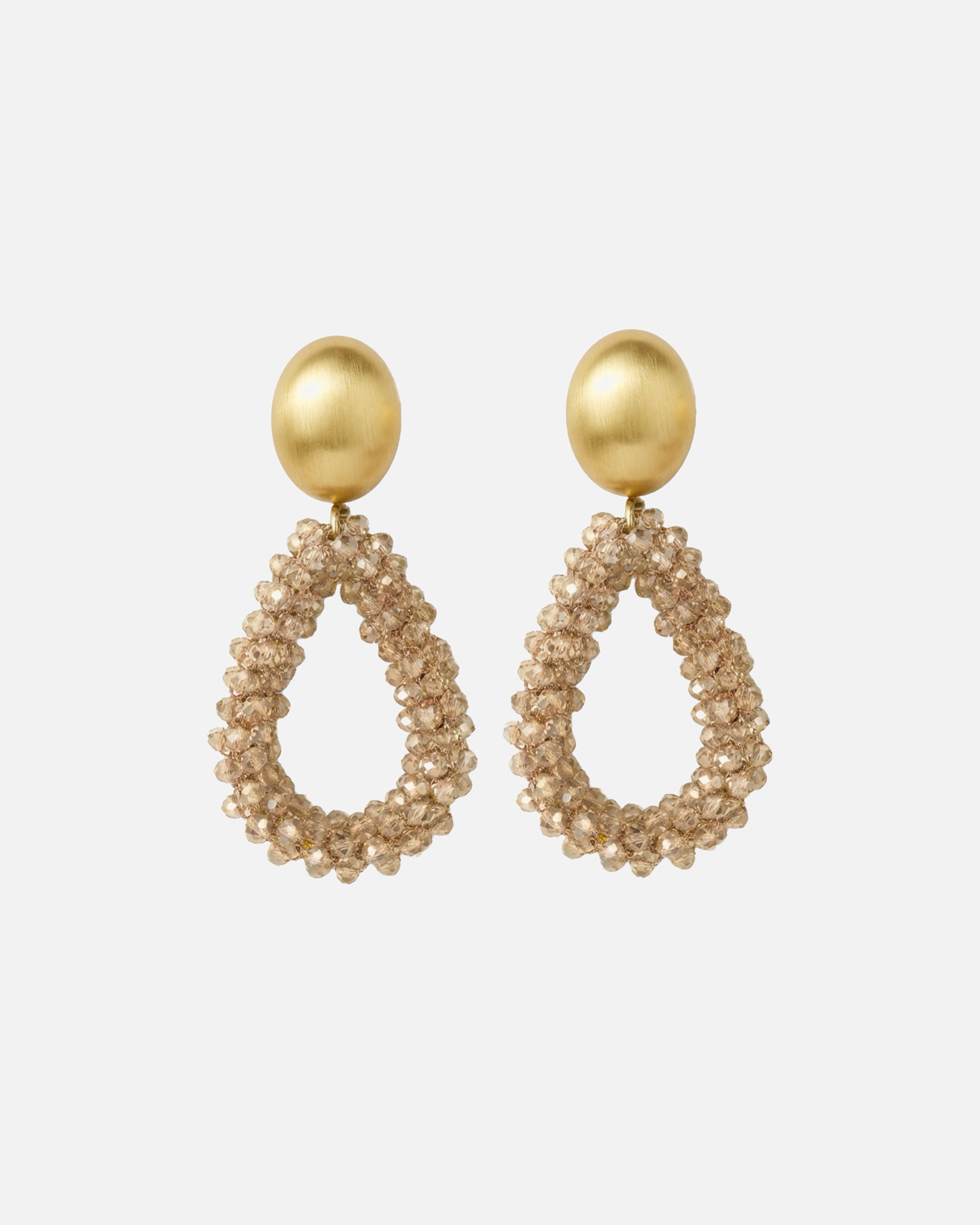 Ohrringe für Unisex Filippa Firenze Ohrclips Portofino Elegante Kristall Ohrclips gold