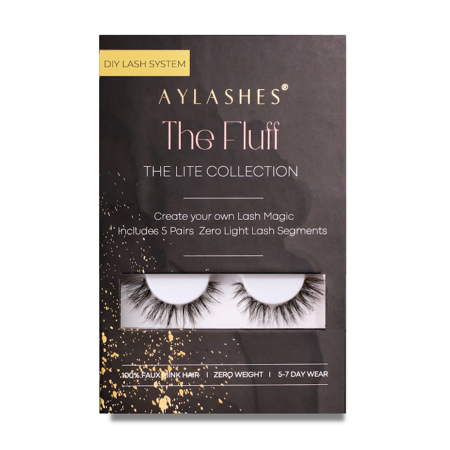Aylashes MAXI BOX - 5 PAAR SCHWARZ. THE FLUFF (10mm-15mm) Damen