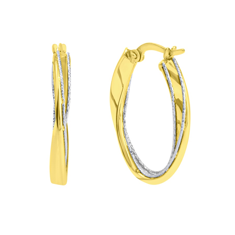 Fascination by Ellen K. Creolen 375/- Gold ohne gelb vergoldet Damen