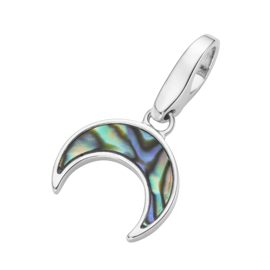 Giorgio Martello Milano Charm Mond mit schimmernder Einlage, Silber 925 Onesize Damen