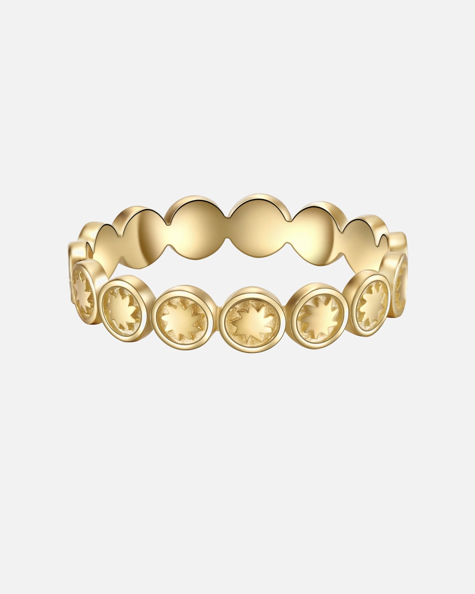 Ring für Weiblich Glanzstücke München Ring Sonne Sterling Silber in Gelbgold 48